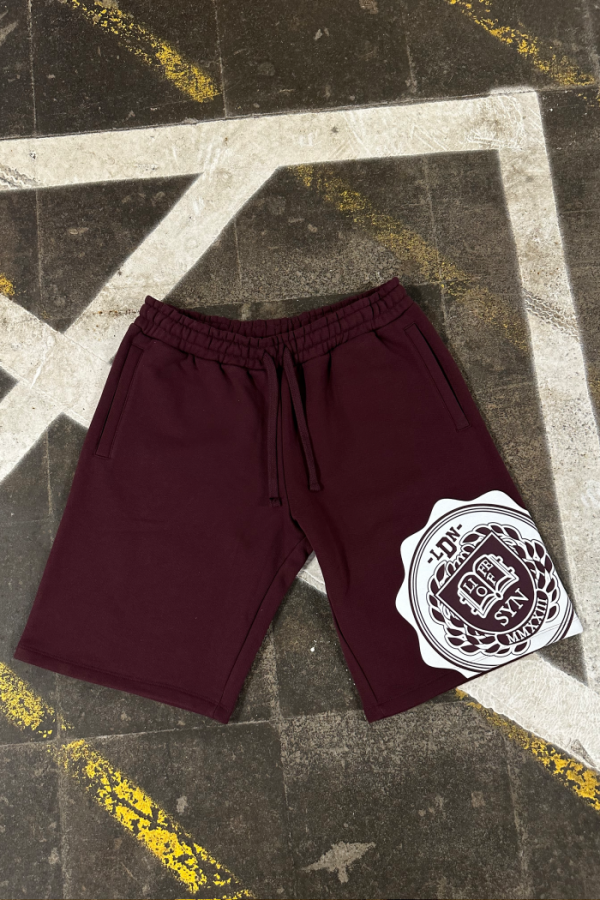 VARSITY CREW SHORT SET – BURGUNDY